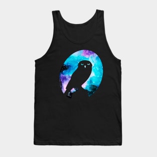 Galaxy Owl Silhouette Tank Top